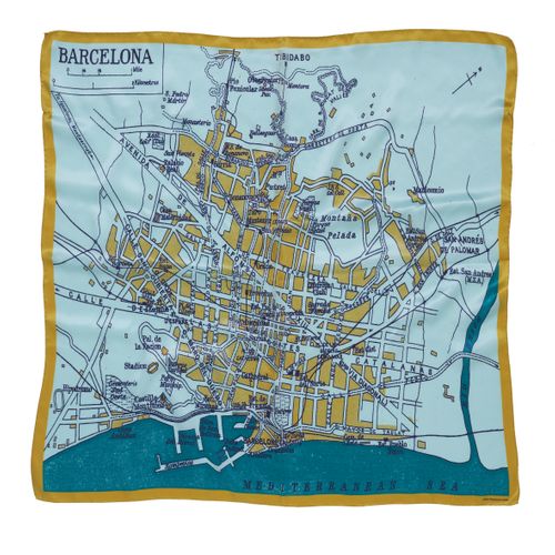 City on Cloth Map Scarves